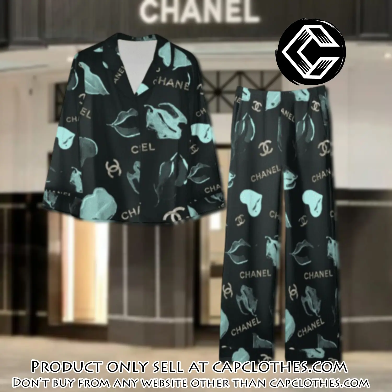 Trending luxury chanel satin pajama set pjs1040 cc1822105